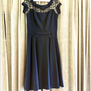 Tatyana vintage dress in navy blue